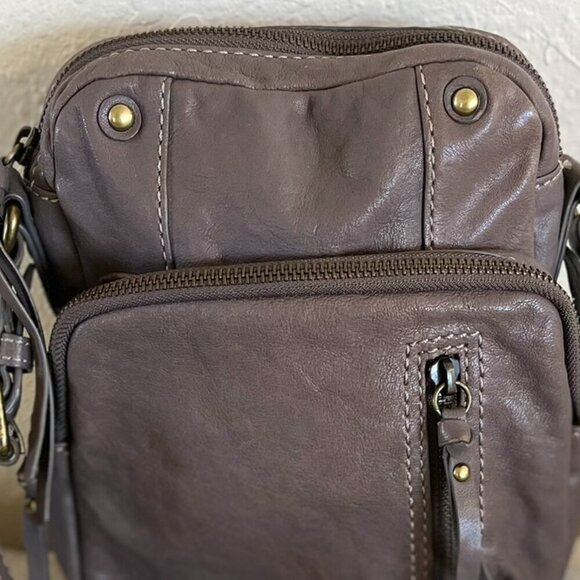 Fossil Bohemian Hippie Brown Leather Morgan Travel Crossbody - Picture 3 of 12